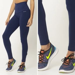 Deep Blue - Zip-Up Leggings